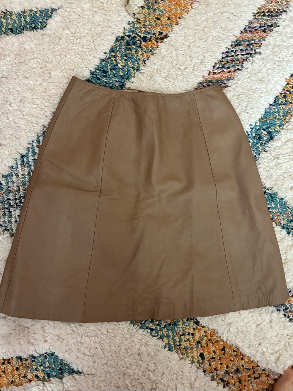 Vintage Leather A-Line Mini skirt